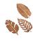 Brown Mango Wood Coastal Leaf Wall Décor Set